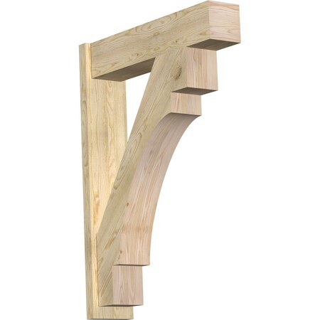 Ekena Millwork Merced Block Rough Sawn Outlooker, Douglas Fir, 8"W x 34"D x 46"H OUT08X34X46MRC05RDF